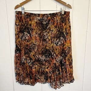 Christopher & Banks Abstract Lace Overlay Skirt. Size XL P.